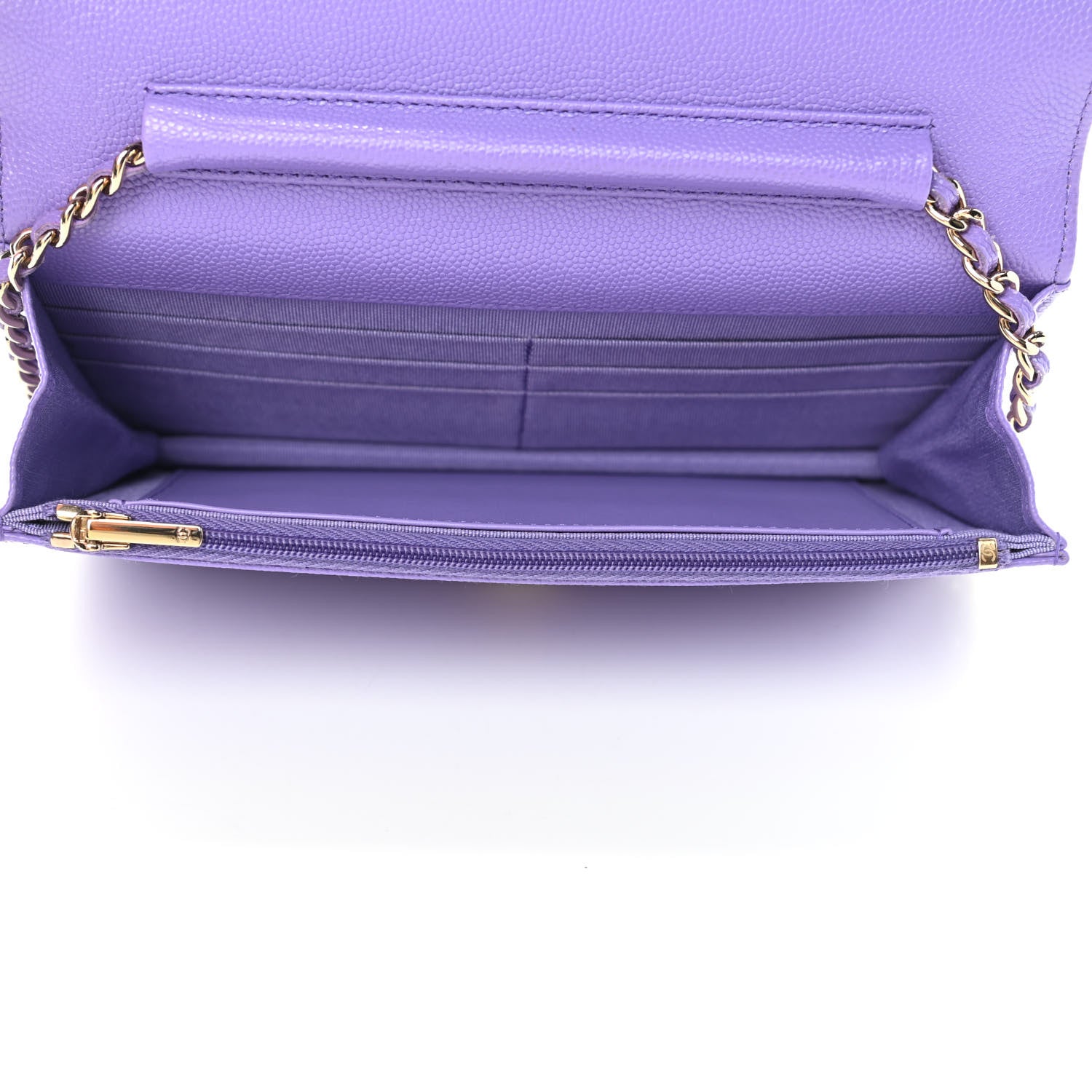 Chanel Caviar Quilted Wallet On Chain WOC Purple 5 of 13