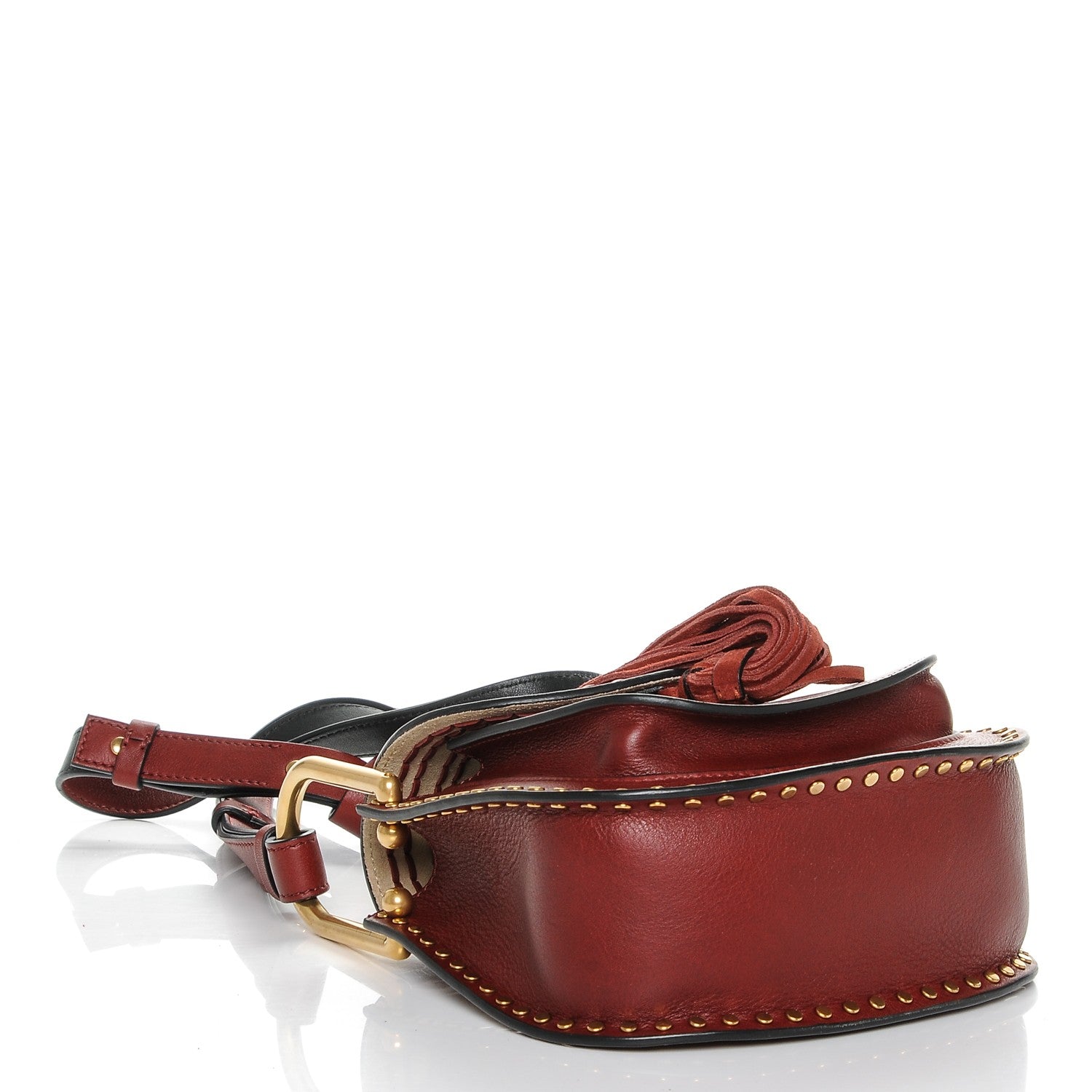 Chloe Calfskin Braided Mini Hudson Shoulder Bag Sienna Red 4 of 6