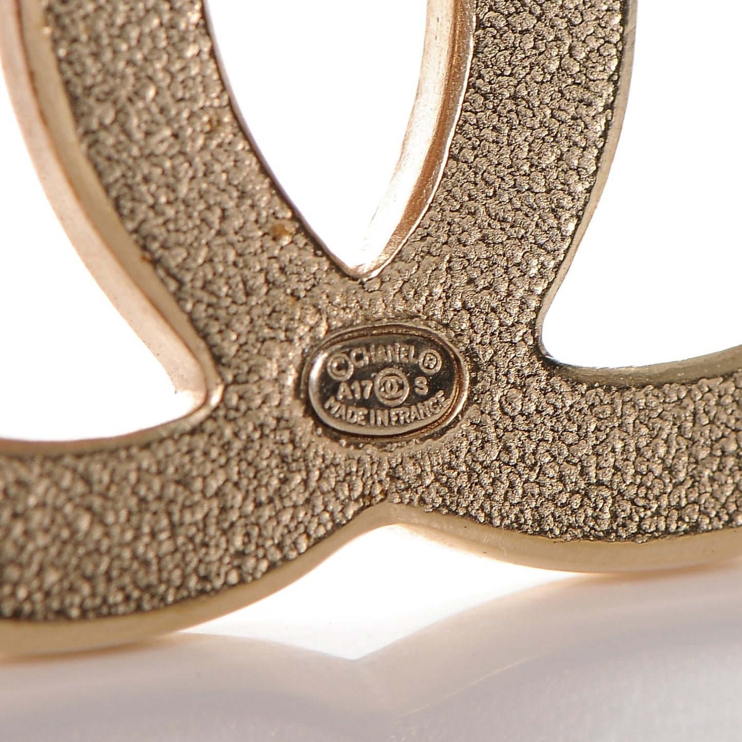 Crystal CC Single Clip On Earring Gold