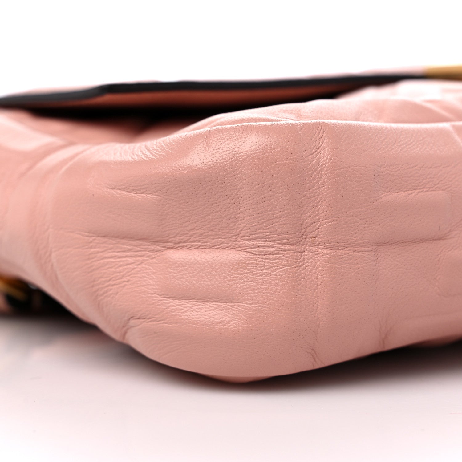 Fendi Nappa FF 1974 Embossed Baguette Rosa Bourbon 7 of 13