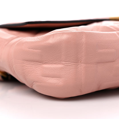 Fendi Nappa FF 1974 Embossed Baguette Rosa Bourbon 7 of 13
