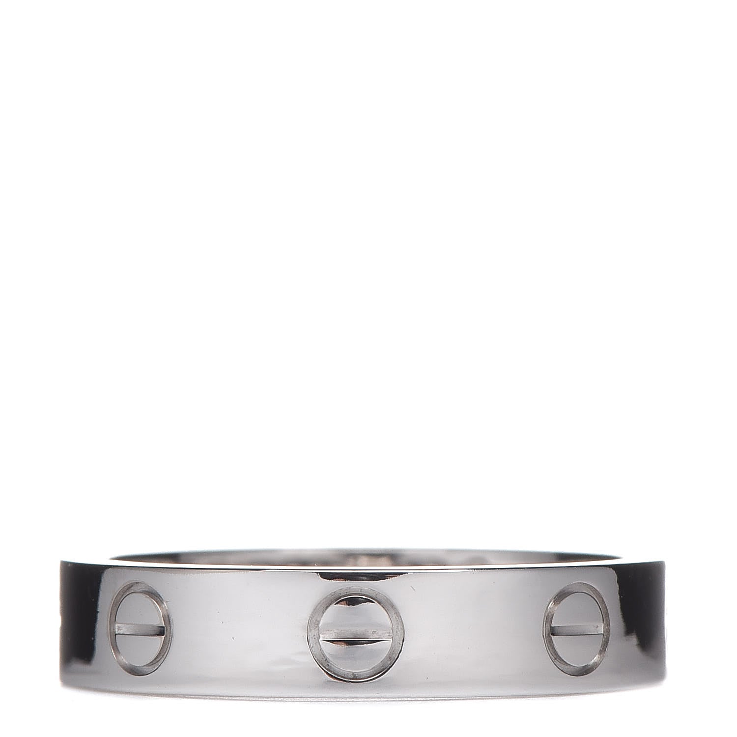 Cartier 18K White Gold Diamond 4mm LOVE Wedding Band Ring 52 6 3 of 4