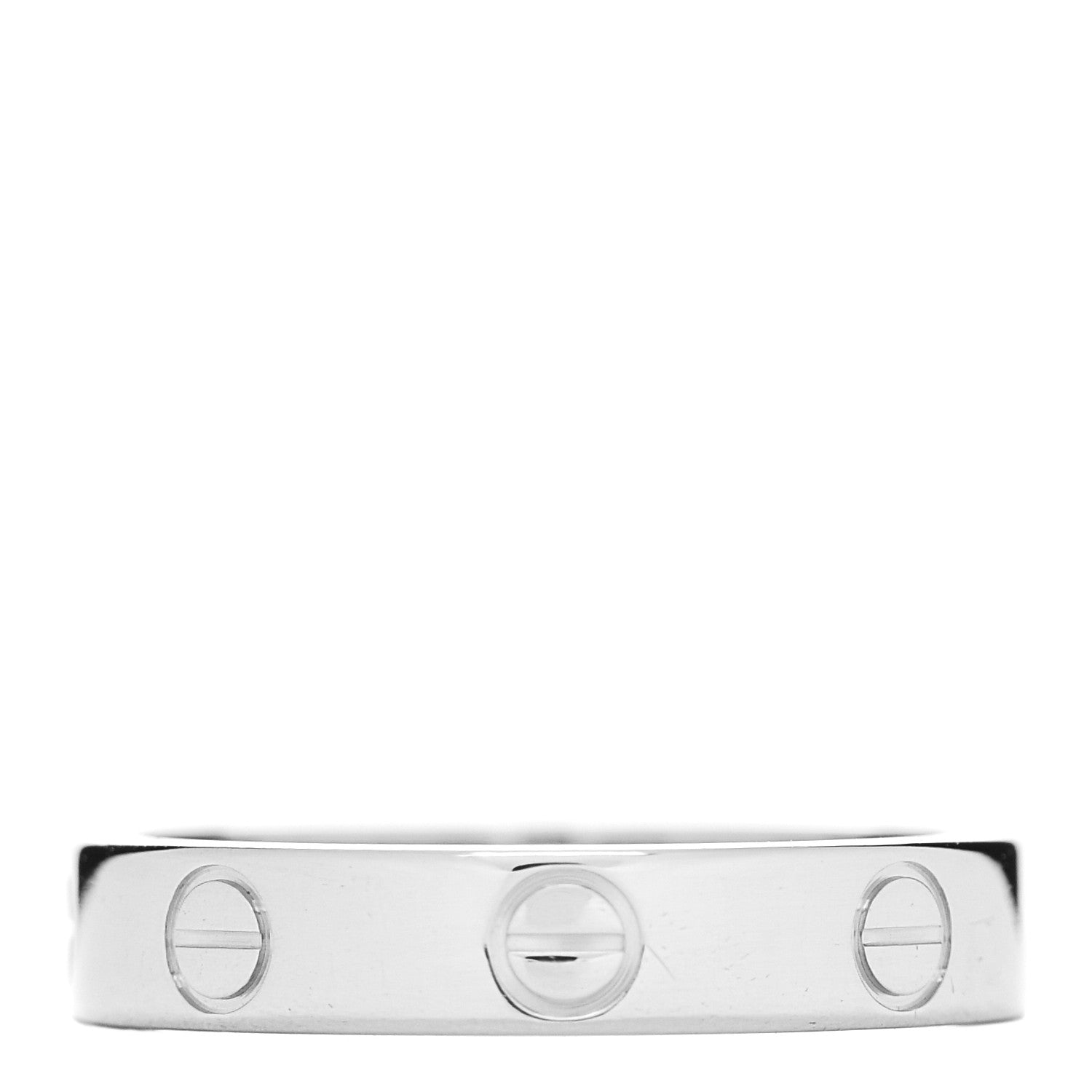 Cartier 18K White Gold 3.5mm LOVE Wedding Band Ring 51 5.75 1 of 4