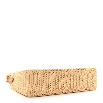 Prada Yarn Raffia Effect Crochet Mini Re-Edition 2000 Shoulder Bag Naturale 4 of 13
