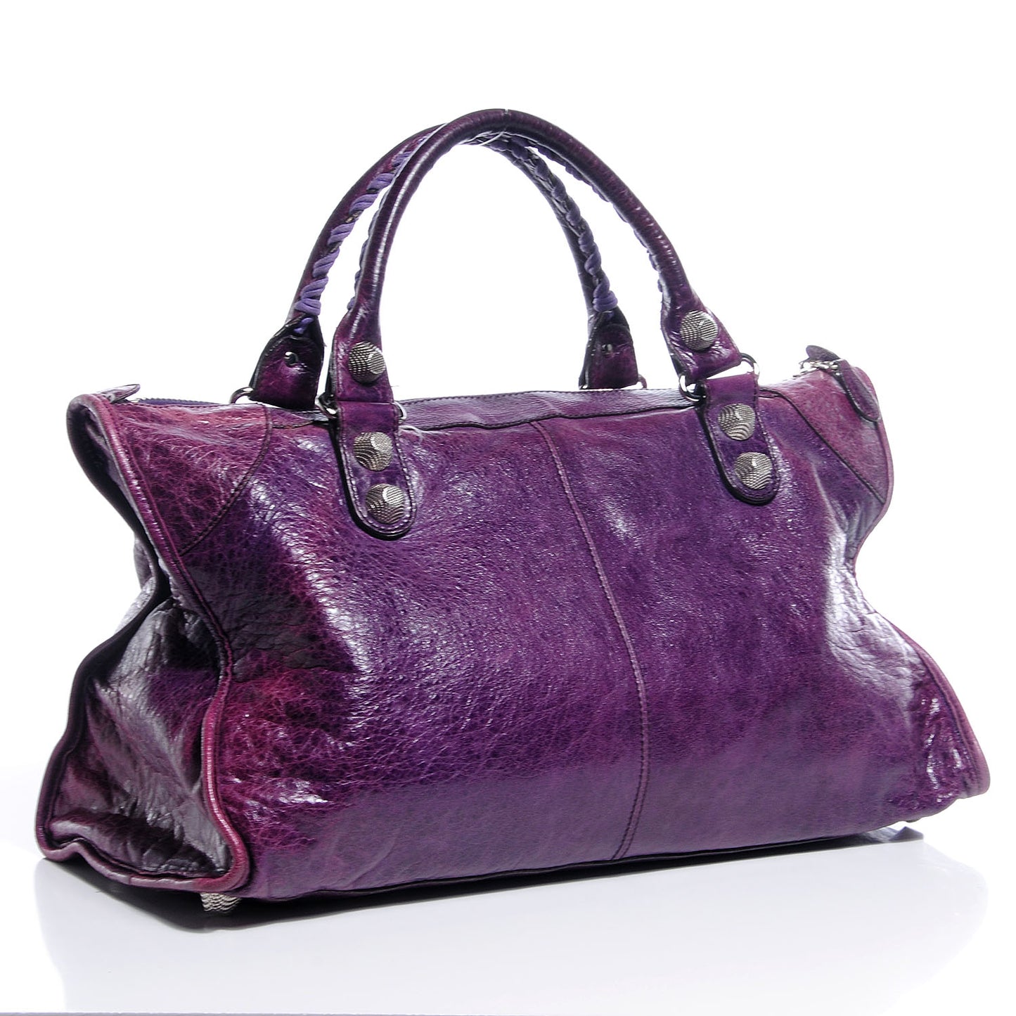 Agneau Giant 21 Silver Hardware Work Raisin