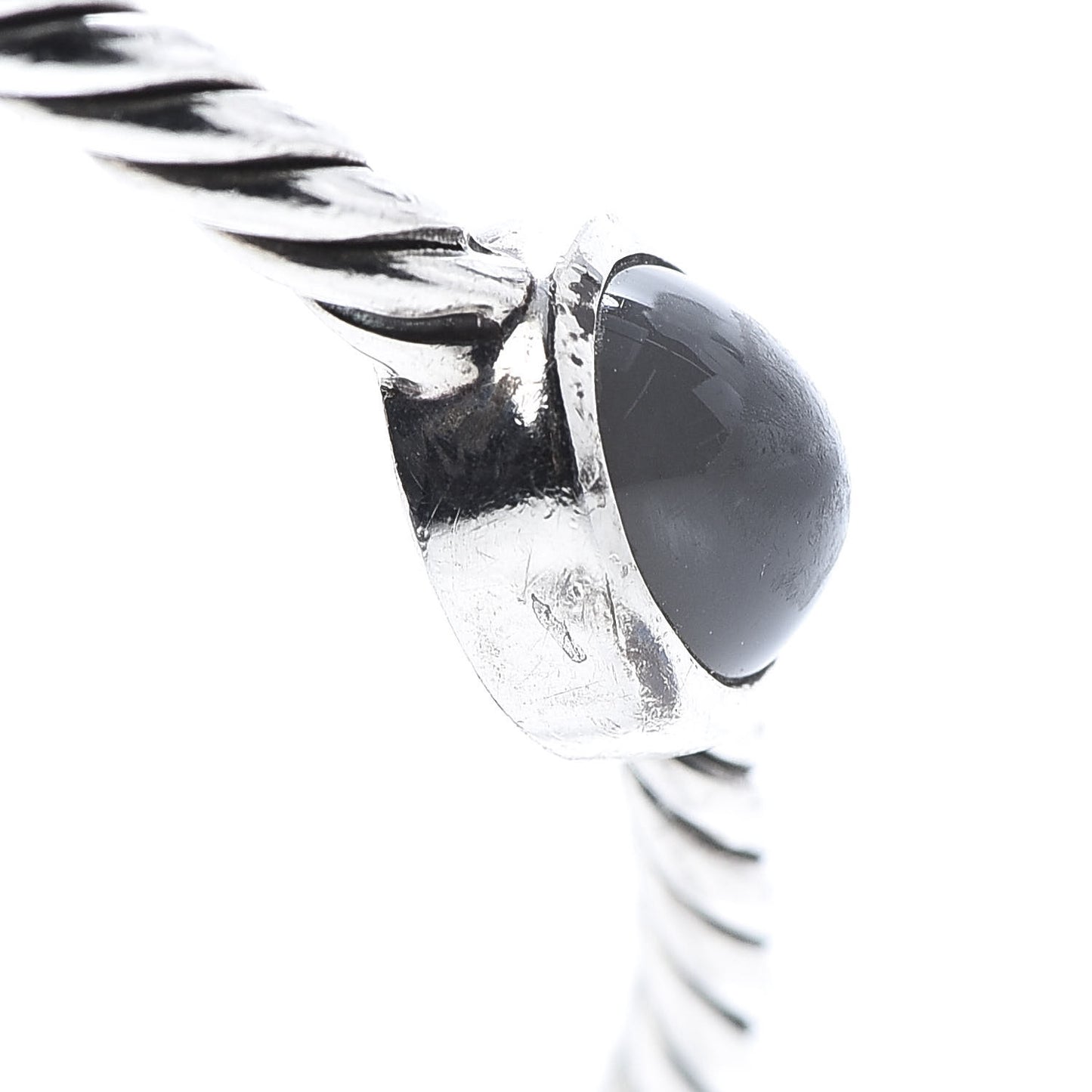 Sterling Silver Moonstone 3mm 4 Station Bangle Bracelet