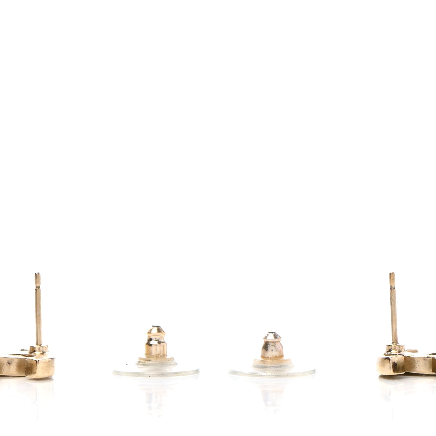 Crystal Pearl CC Drop Earrings Gold