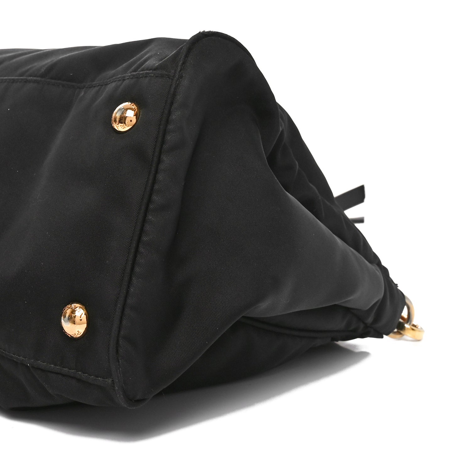 Tessuto Nylon Saffiano Shopping Tote Black