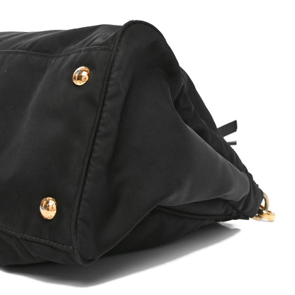 Prada Tessuto Nylon Saffiano Shopping Tote Black 9 of 9