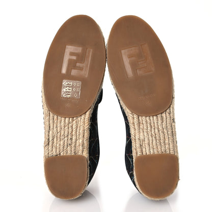 Fendi Canvas Printed Calfskin Espadrilles 36 Multicolor 7 of 12