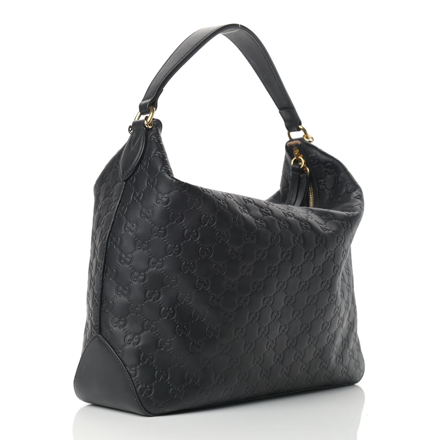 Gucci Guccissima Signature Large Linea A Hobo Black 3 of 12