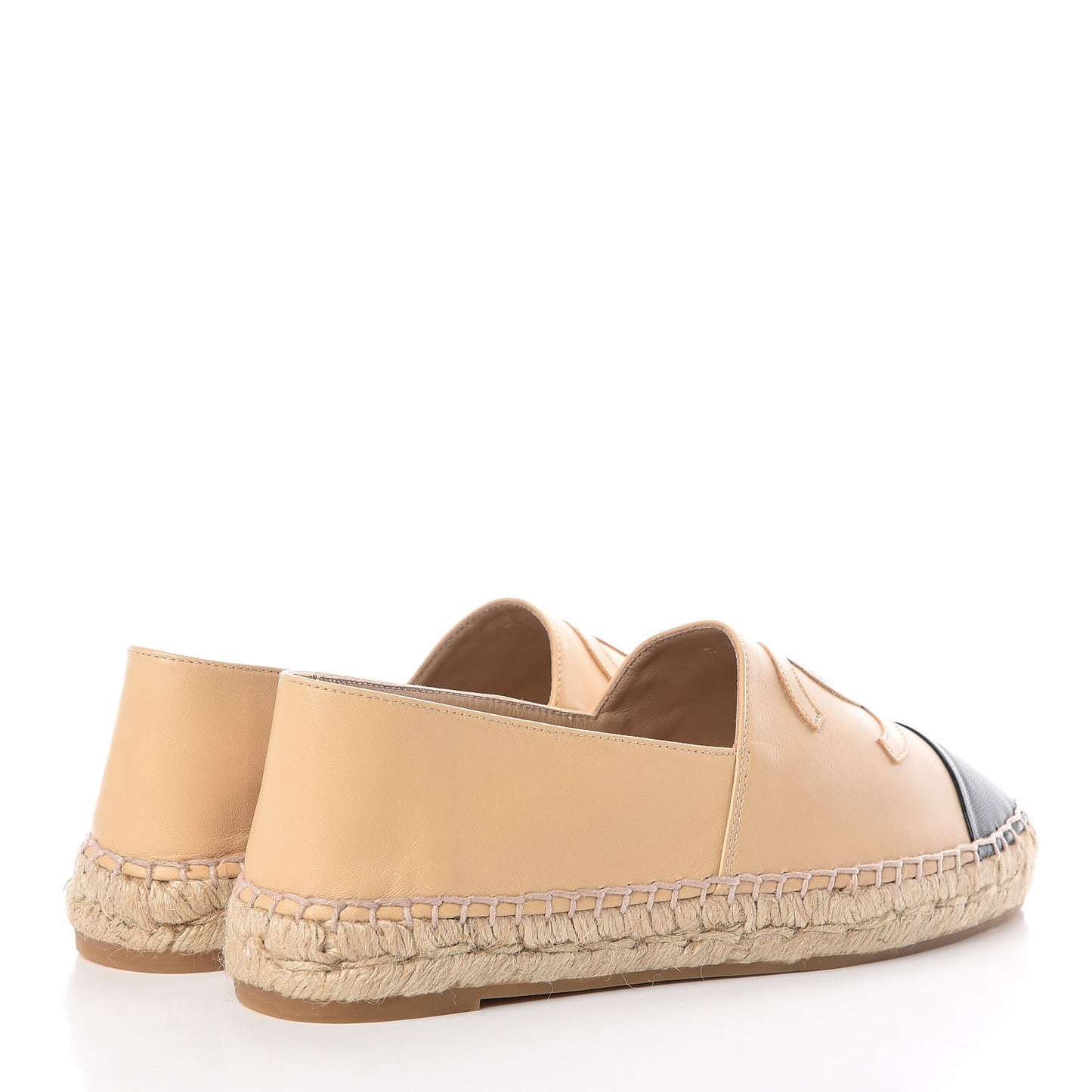 Lambskin CC Espadrilles 38 Beige Black