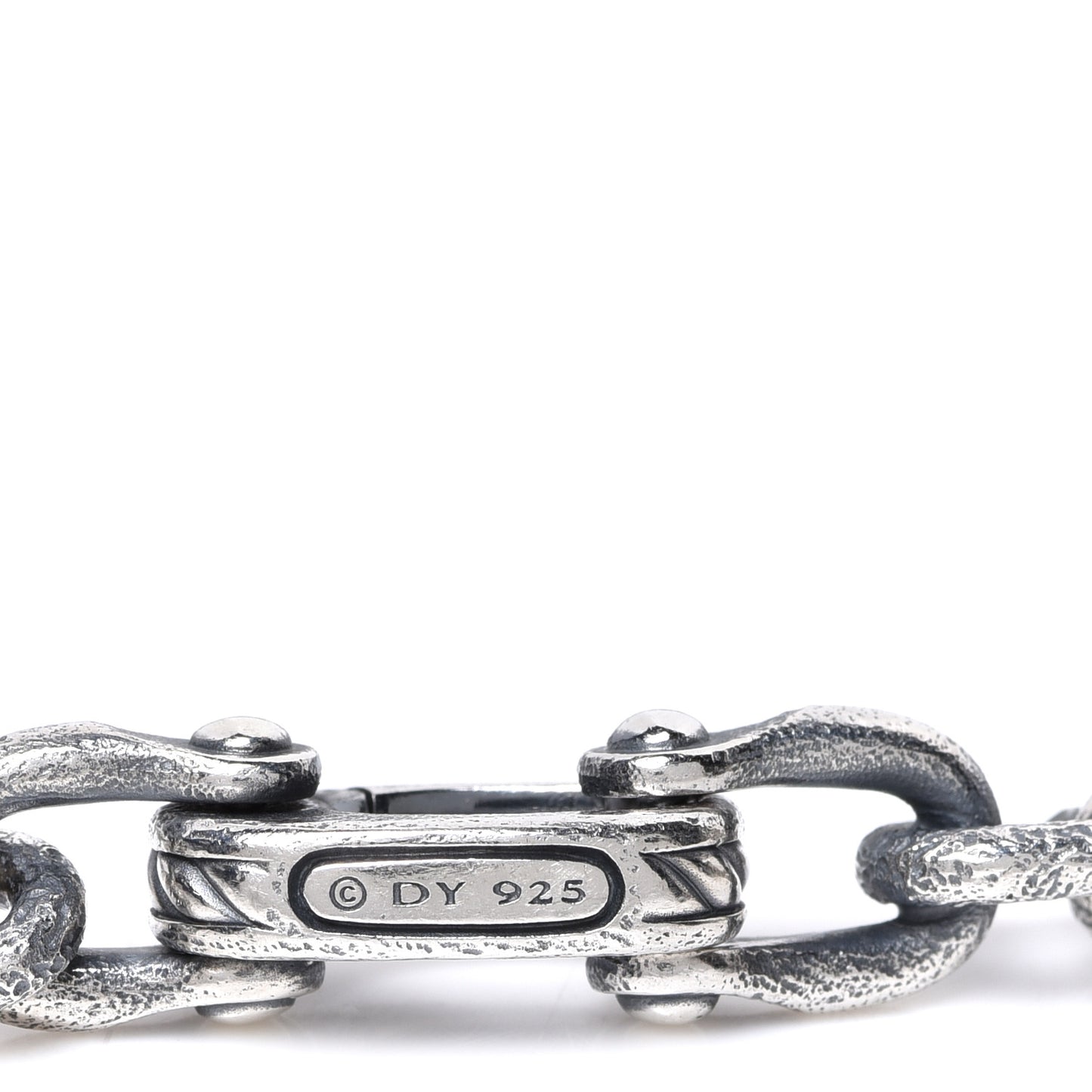 Darkened Sterling Silver 6mm Men's Shipwreck Link Chain Bracelet