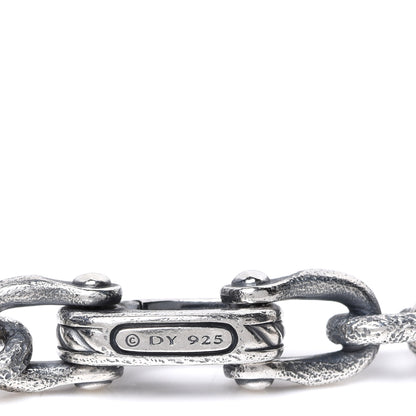 David Yurman Darkened Sterling Silver 6mm Men's Shipwreck Link Chain Bracelet 5 of 5