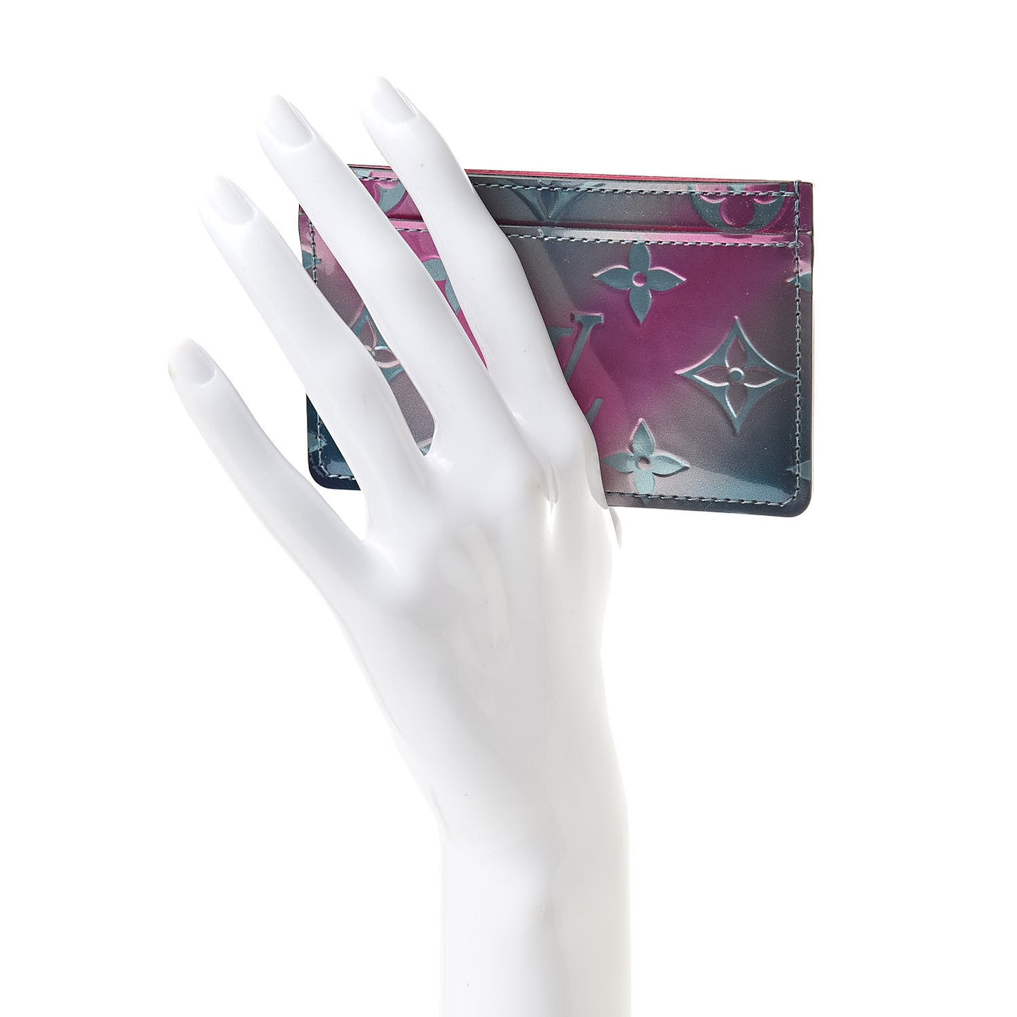 Metallic Vernis Card Holder Blue Pink