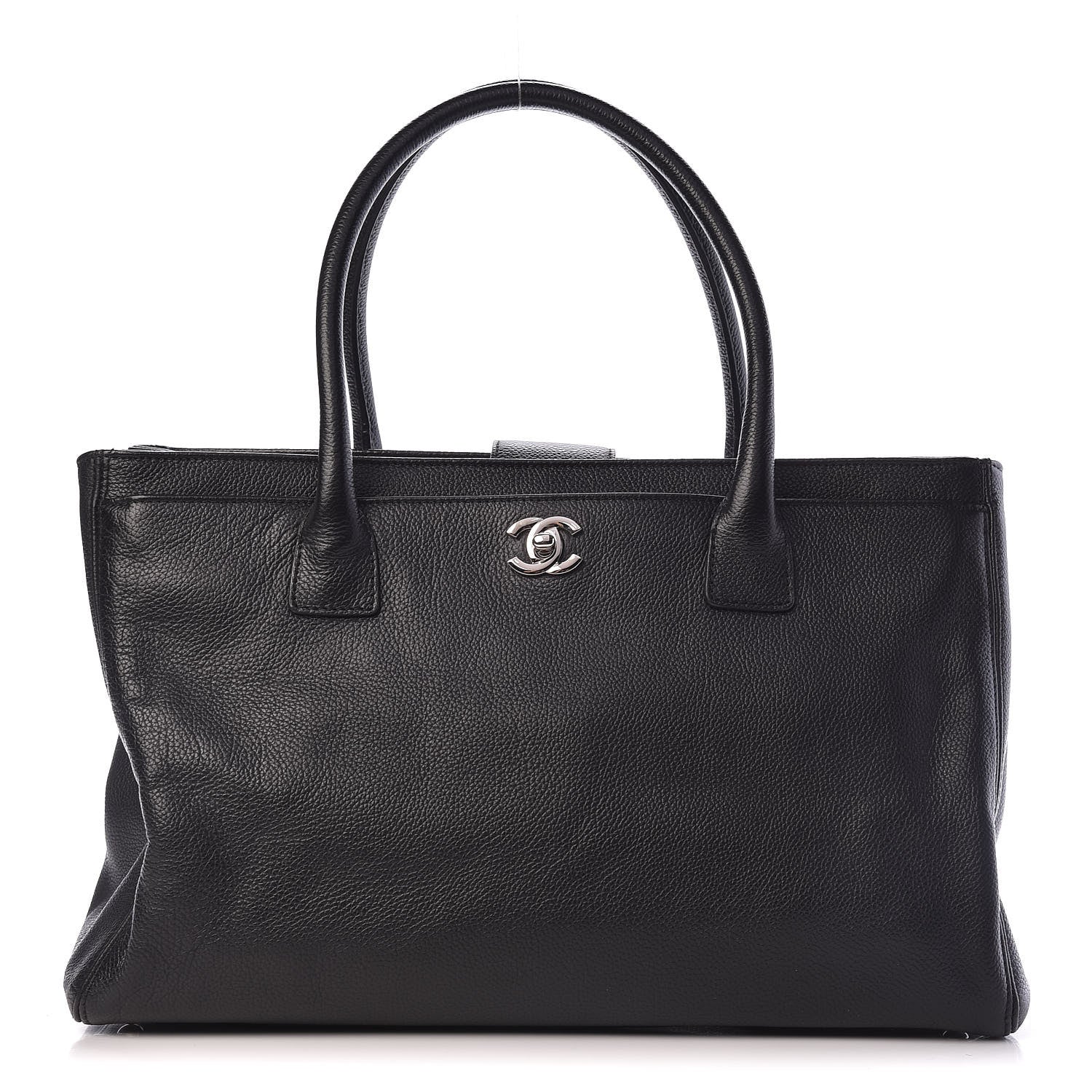 Chanel Calfskin Cerf Executive Shopper Tote Black 1 of 11