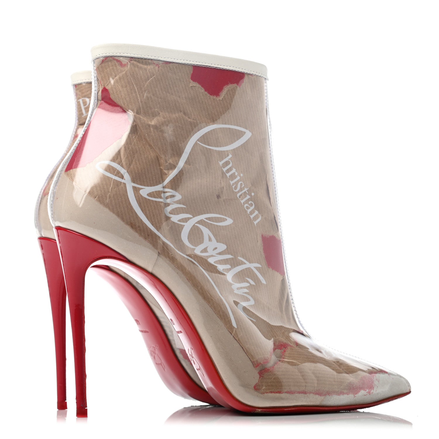 Christian Louboutin PVC Loubi So Kate Booty 100 Ankle Boots 40 Kraft 6 of 20