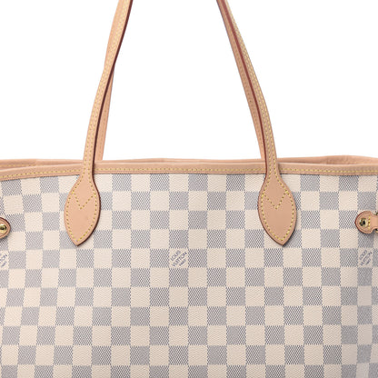 Louis Vuitton Damier Azur Neo Neverfull MM Rose Ballerine 11 of 12