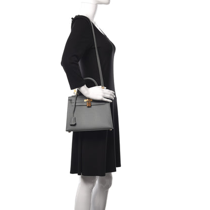 Hermes Epsom Kelly Sellier 25 Vert Amande 2 of 39