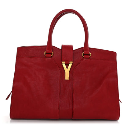 Saint Laurent Sheepskin Medium Cabas ChYc Red 1 of 10