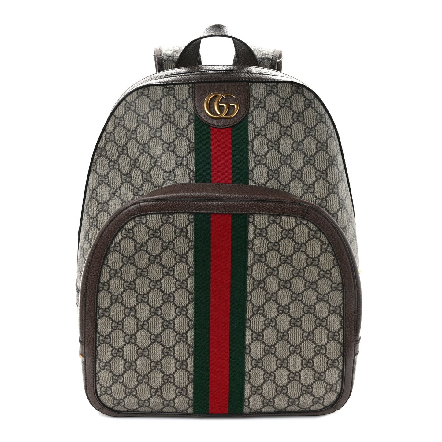 GG Supreme Monogram Medium Ophidia Day Backpack Brown