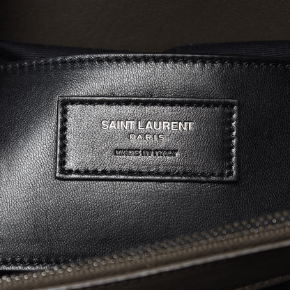 Saint Laurent Sheepskin Matelasse Chevron Monogram Large College Satchel Bronze 8 of 13