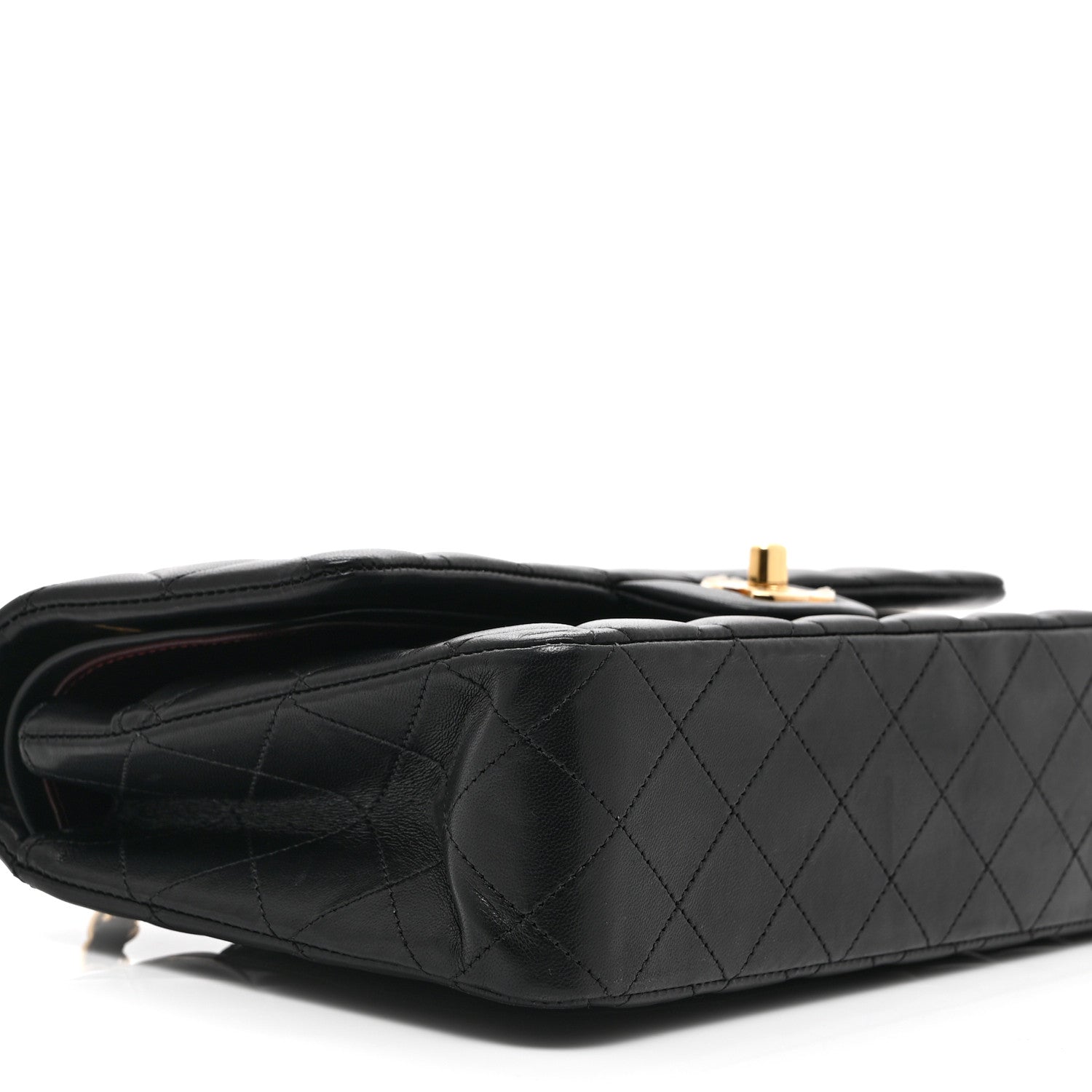 Chanel Lambskin Quilted Medium Double Flap Black 9 of 10