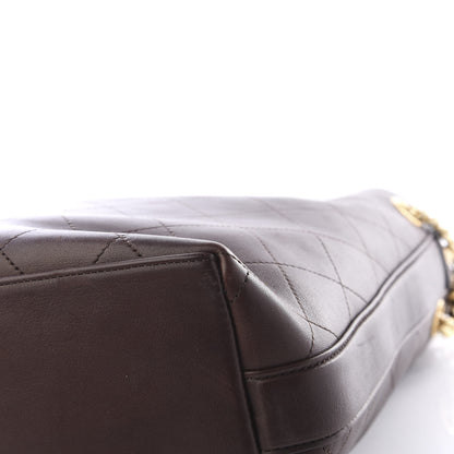 Chanel Calfskin Quilted Small On My Shoulder Drawstring Bag Brown 8 of 11