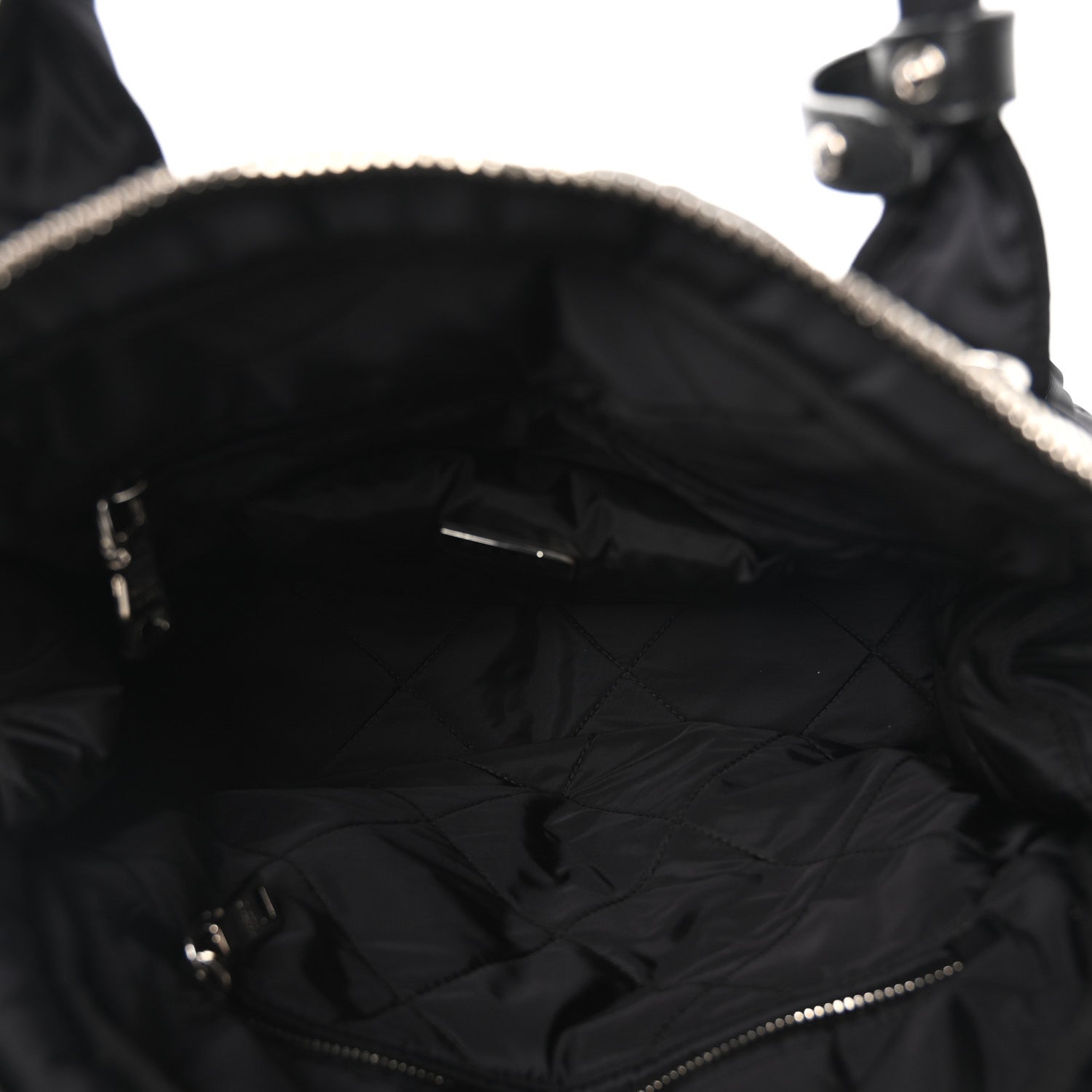 Prada Tessuto Nylon Bomber Dome Satchel Black 10 of 19