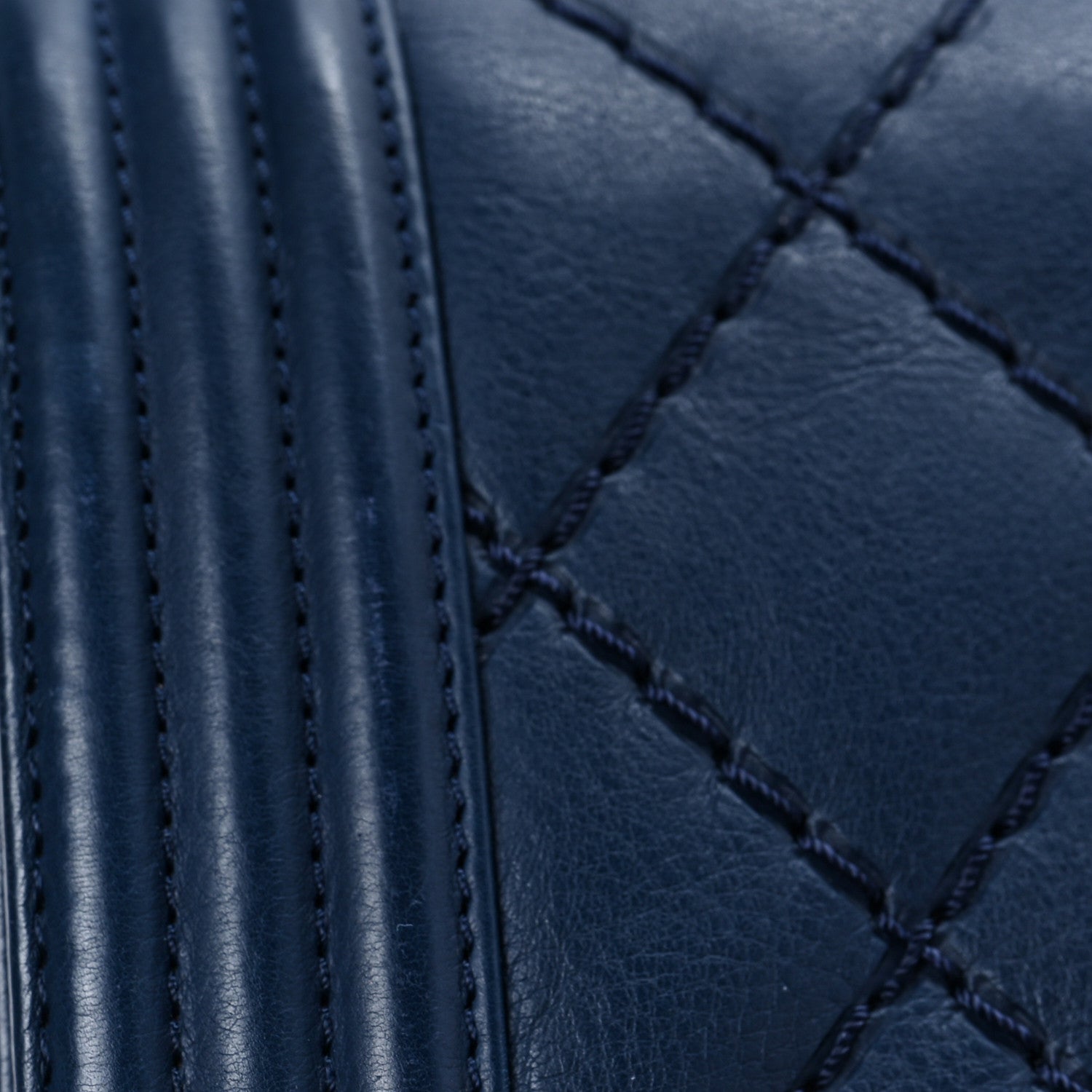 Chanel Calfskin Double Stitch Medium Boy Flap Marine 9 of 11