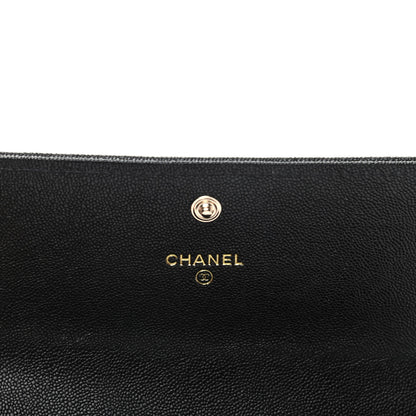 Chanel Caviar Quilted Medium Boy Flap Wallet Black 6 of 8