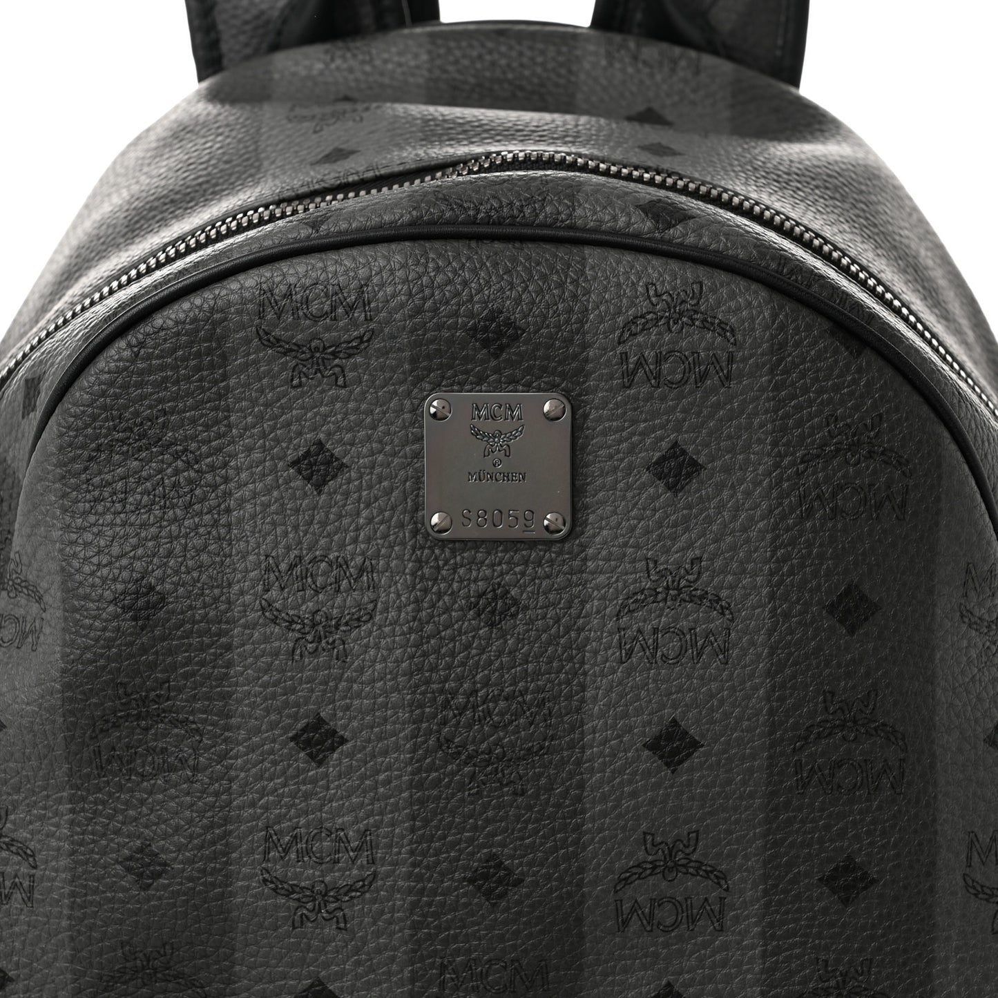 Striped Visetos Medium Stark Backpack Black Phantom Grey
