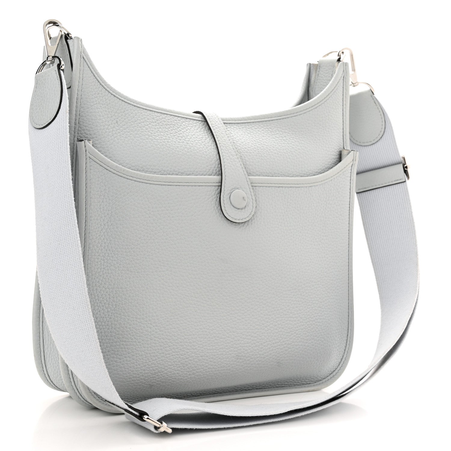 Hermes Taurillon Clemence Evelyne III PM Bleu Pale 3 of 11