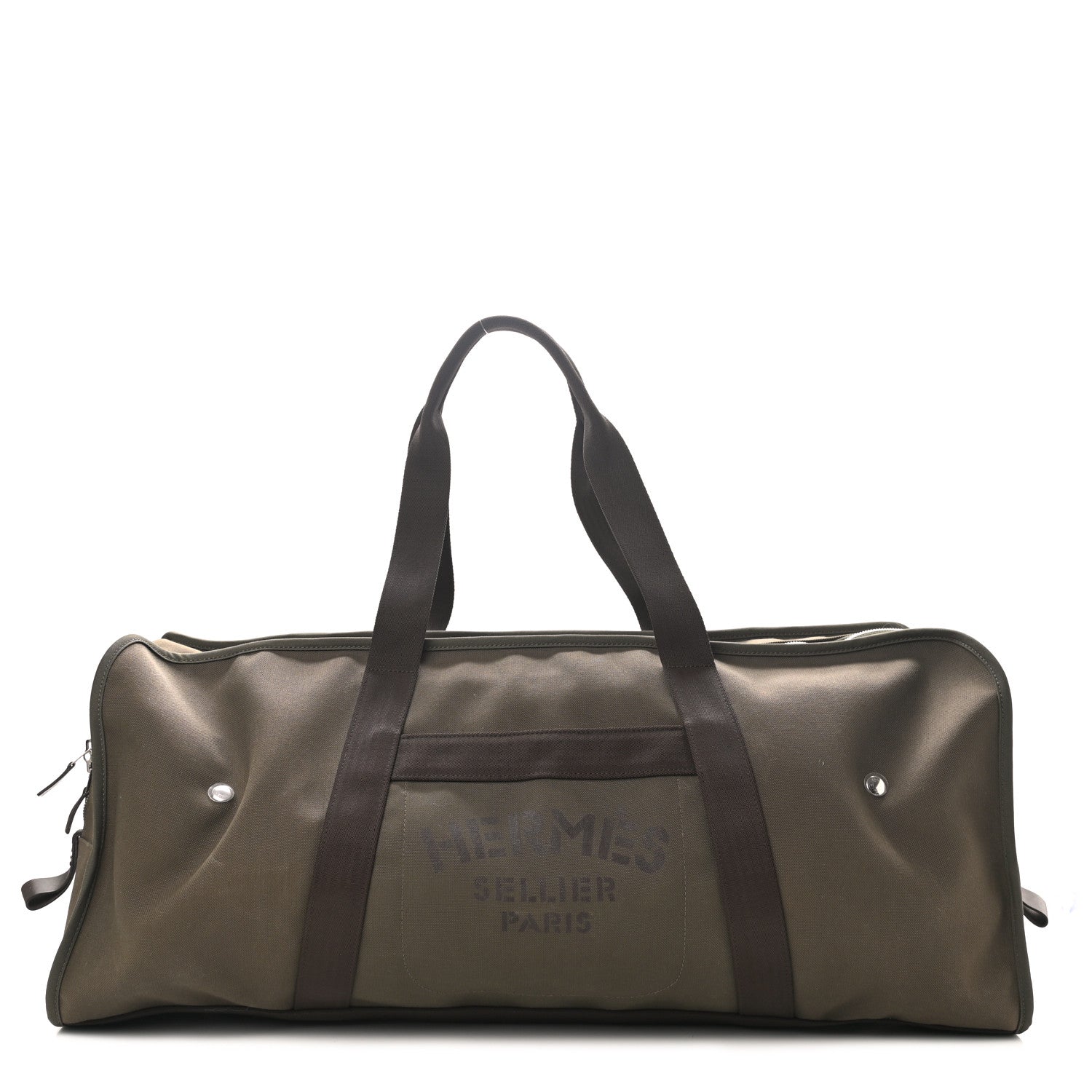 Hermes Toile Groom Boot And Helmet Bag Kaki Feu 1 of 8