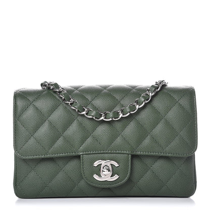 Chanel Caviar Quilted Mini Rectangular Flap Green 1 of 7