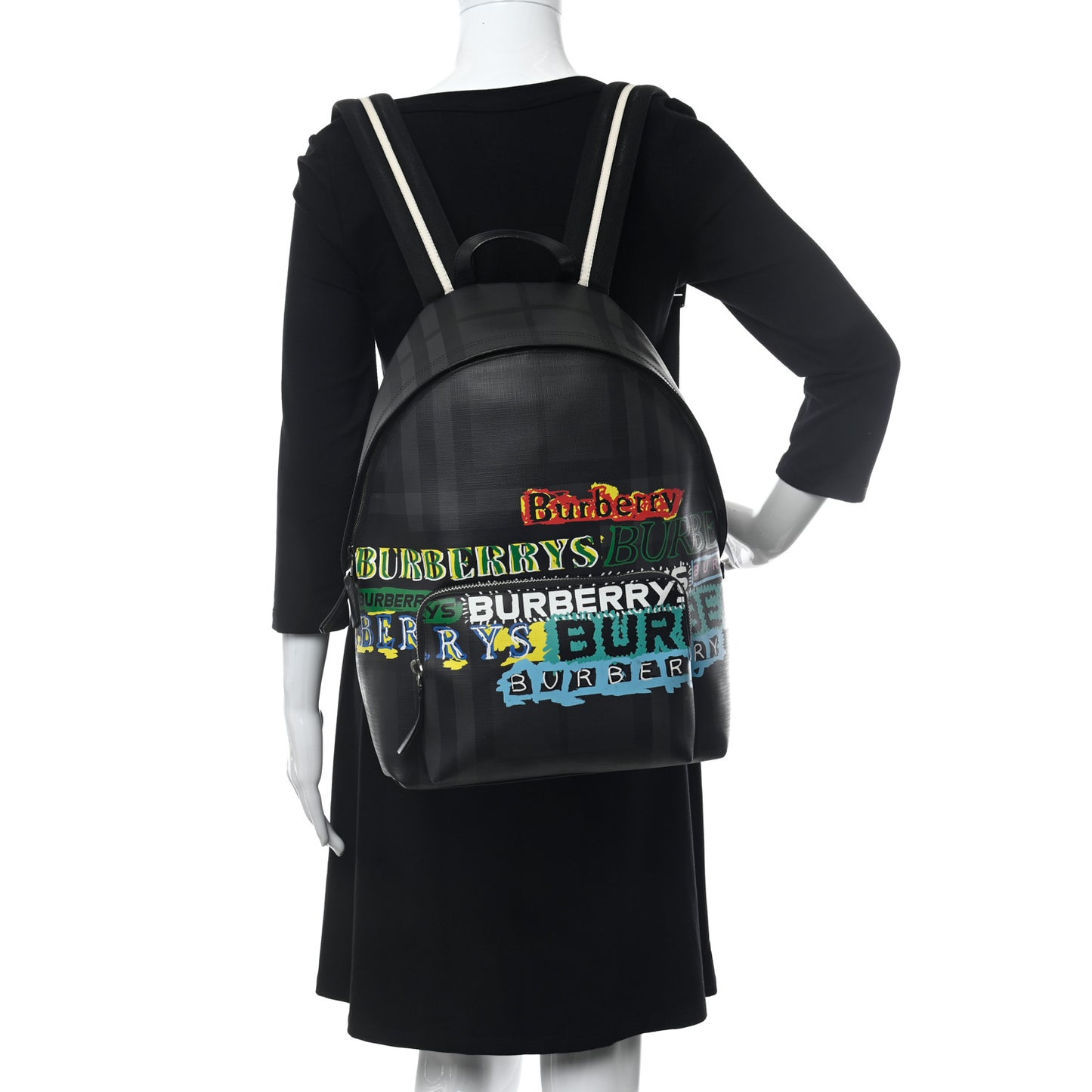 Canvas London Check Print Abbeydale Backpack Black