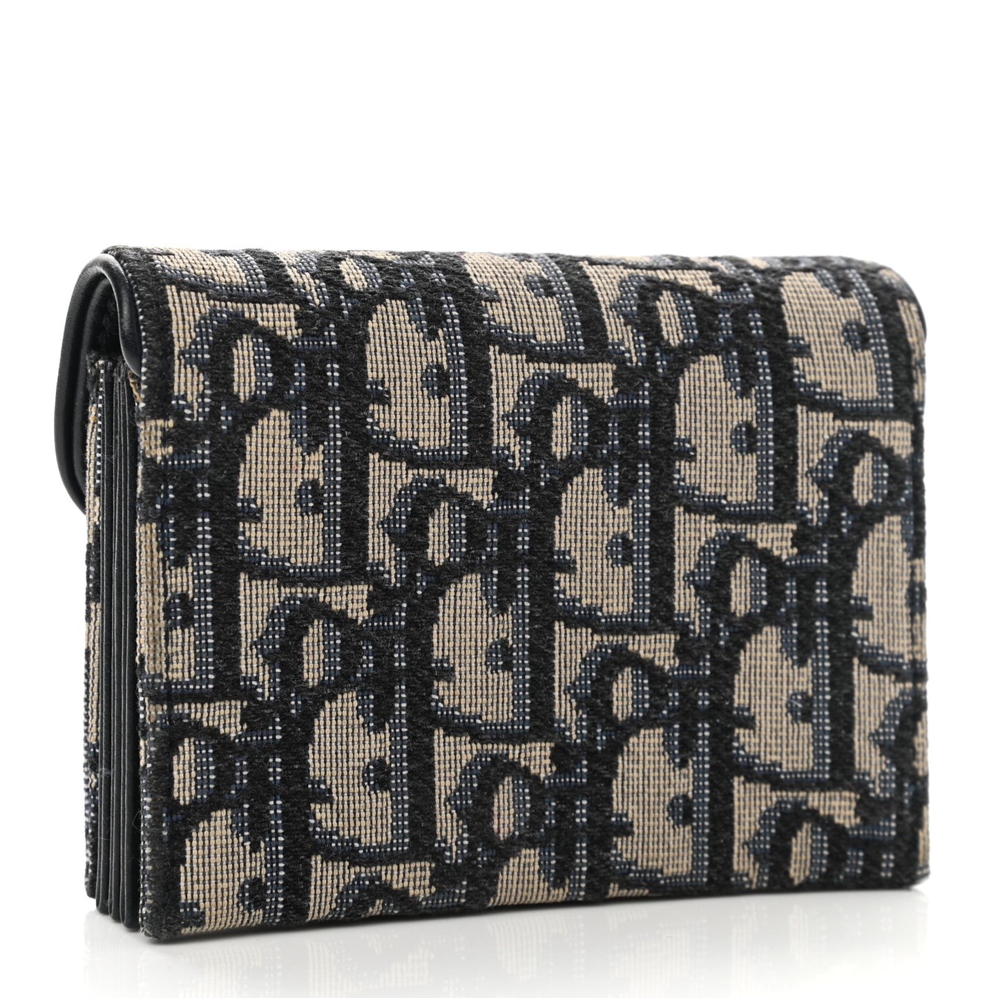 Oblique Saddle Card Holder Blue