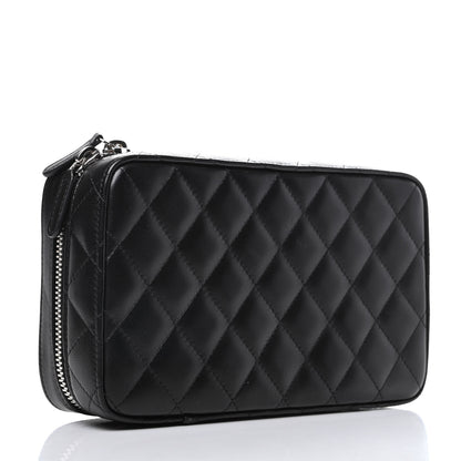 Chanel Lambskin Quilted Jewelry Case Black 3 of 7