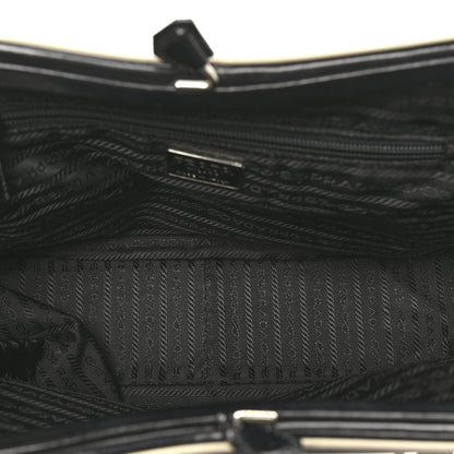 Prada Spazzolato Doctor Bag Black White 5 of 12