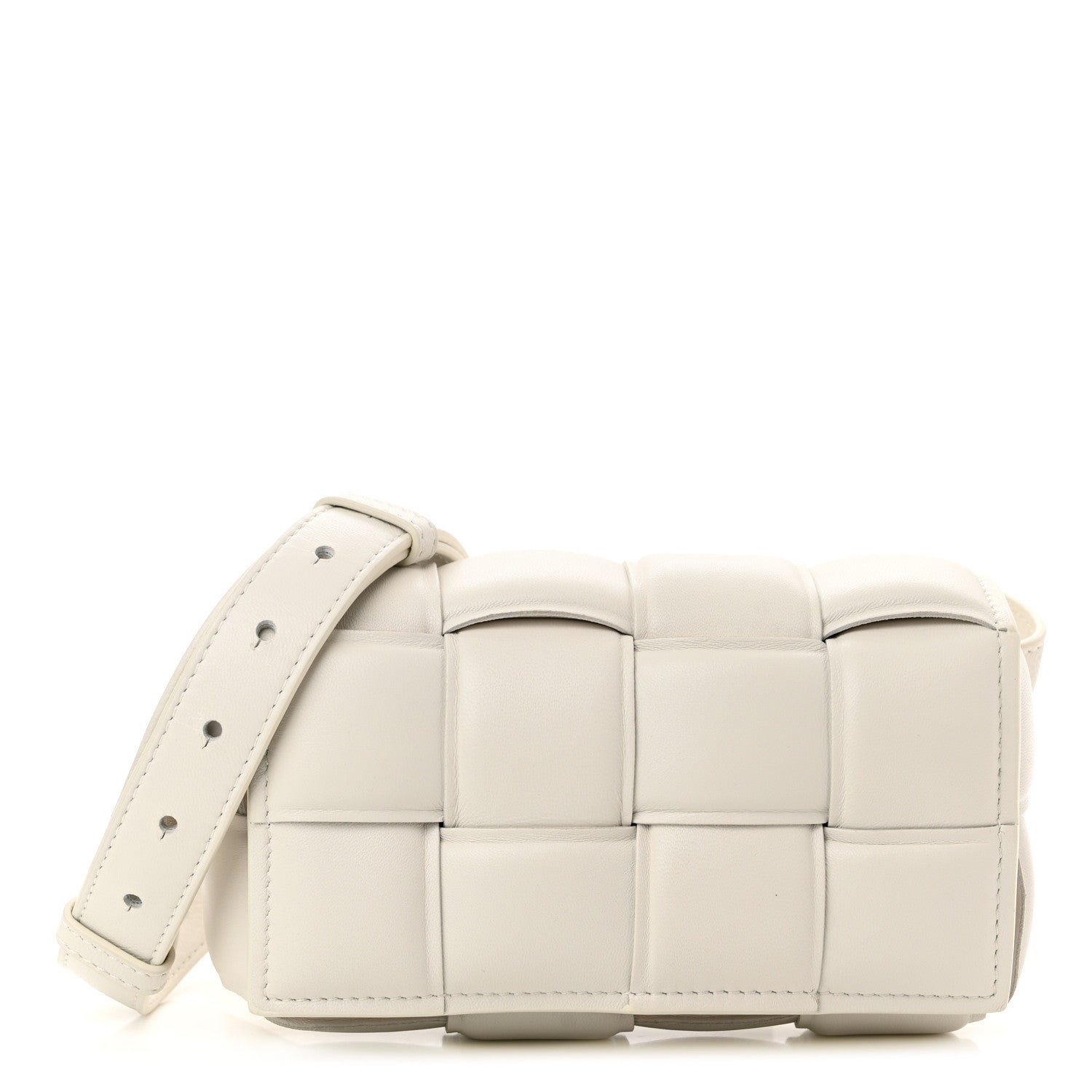 Bottega Veneta Nappa Maxi Intrecciato Padded The Belt Cassette Bag Chalk 1 of 12