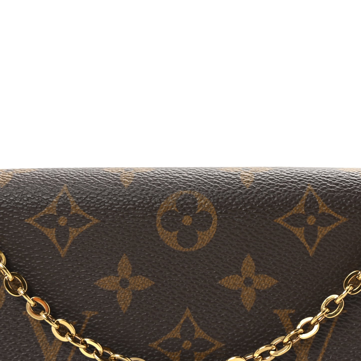 Monogram Pochette Felicie Chain Wallet Fuchsia