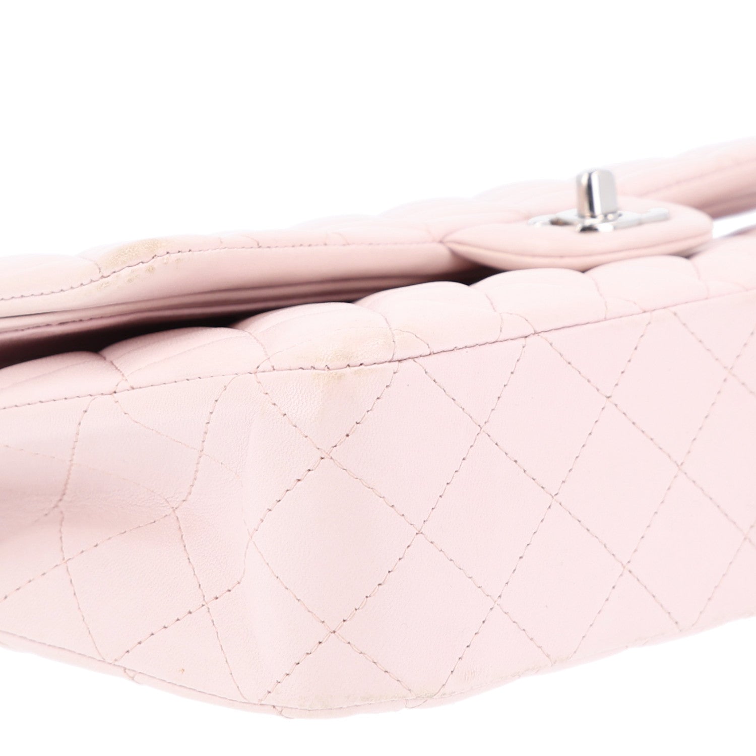 Chanel Lambskin Quilted Medium Double Flap Light Pink 11 of 11
