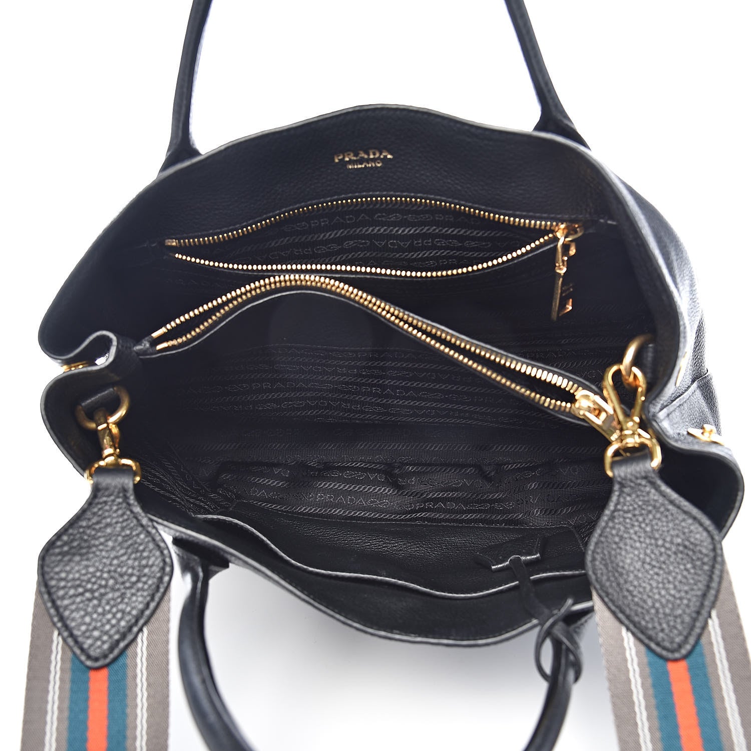 Prada Vitello Daino Tote Black 5 of 12
