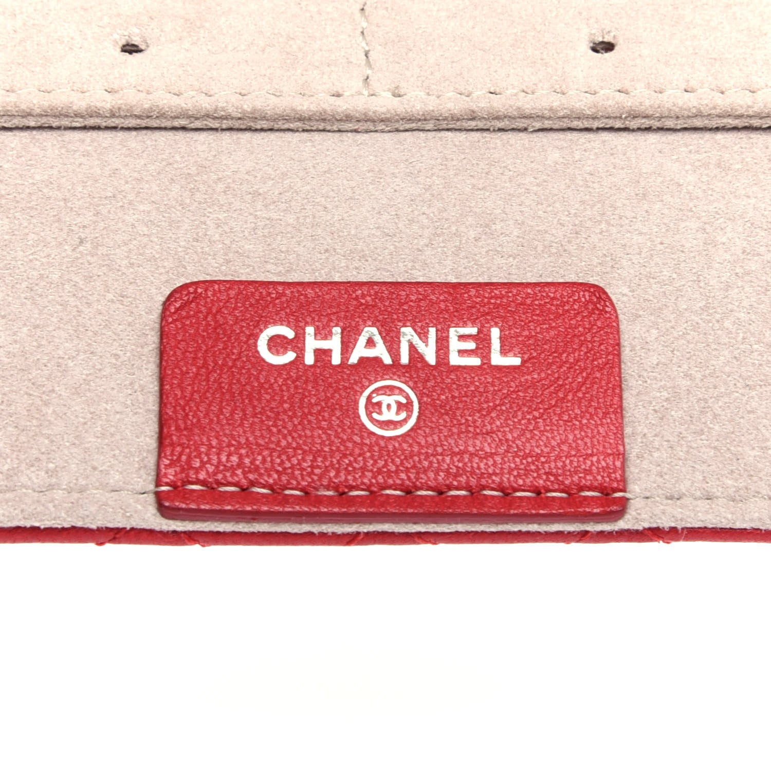 Chanel Lambskin Quilted Camellia Tri Fold Jewelry Case Red 6 of 7