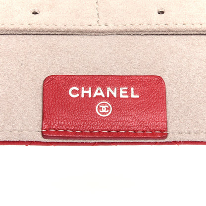 Chanel Lambskin Quilted Camellia Tri Fold Jewelry Case Red 6 of 7