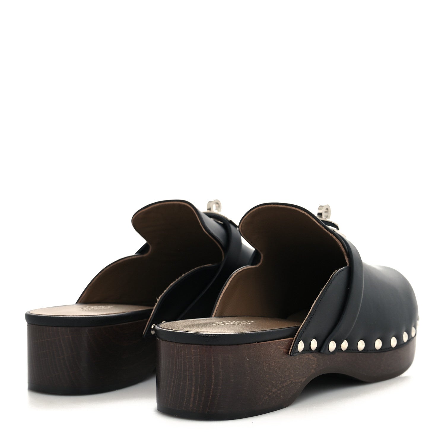 Hermes Calfskin Carlotta Mules 37 Black 4 of 8