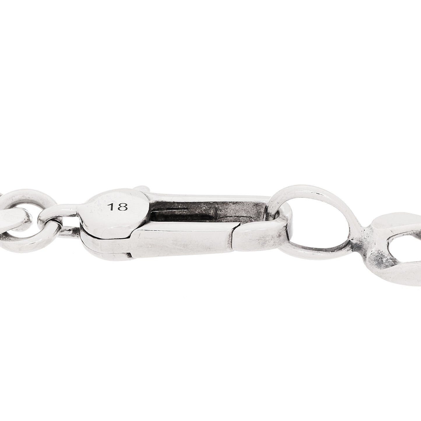 Sterling Silver GucciGhost Hamlet Skull ID Chain Bracelet