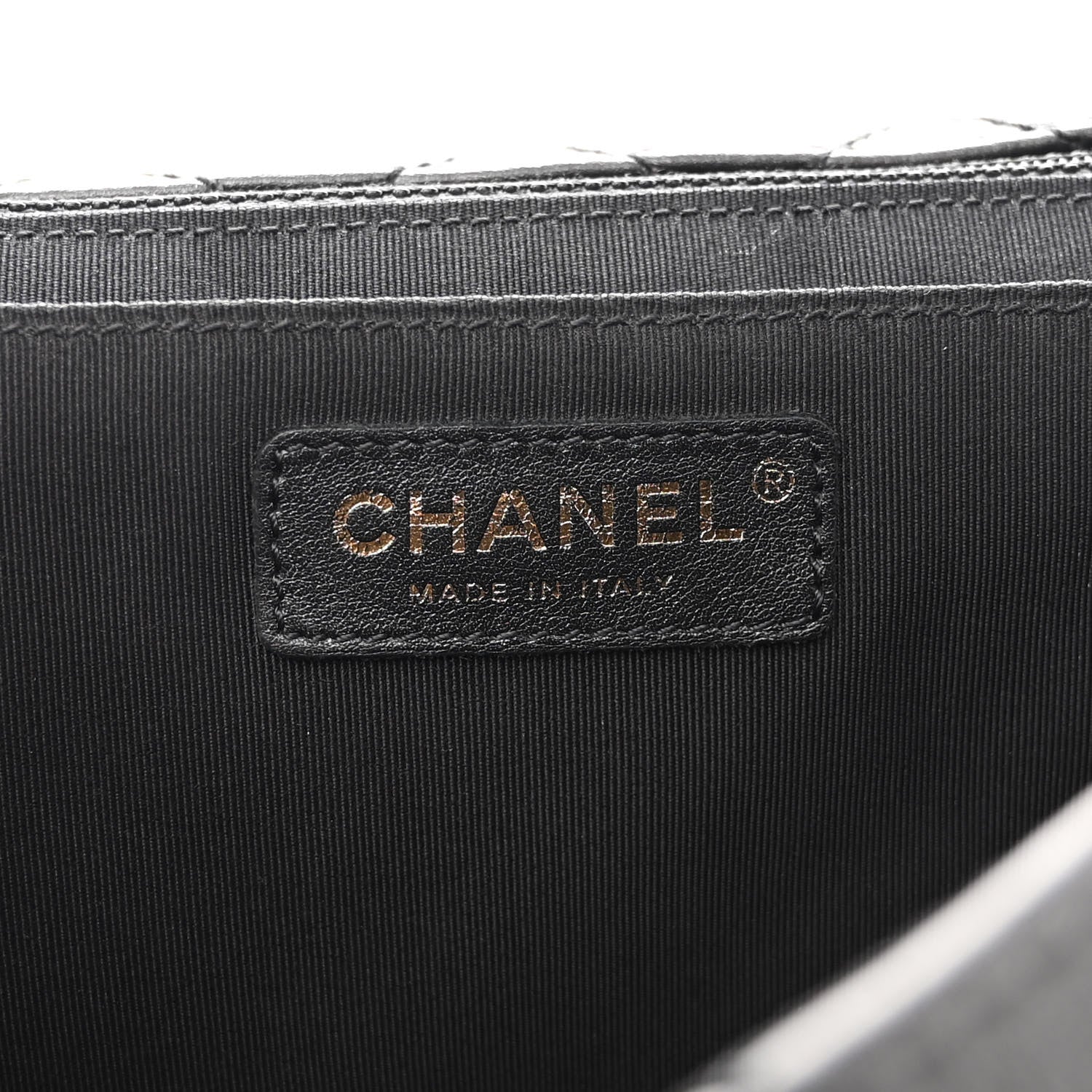 Chanel Metallized Calfskin Quilted Small XXL Travel Flap Bag Black 6 of 10