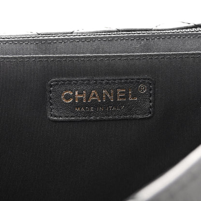 Chanel Metallized Calfskin Quilted Small XXL Travel Flap Bag Black 6 of 10