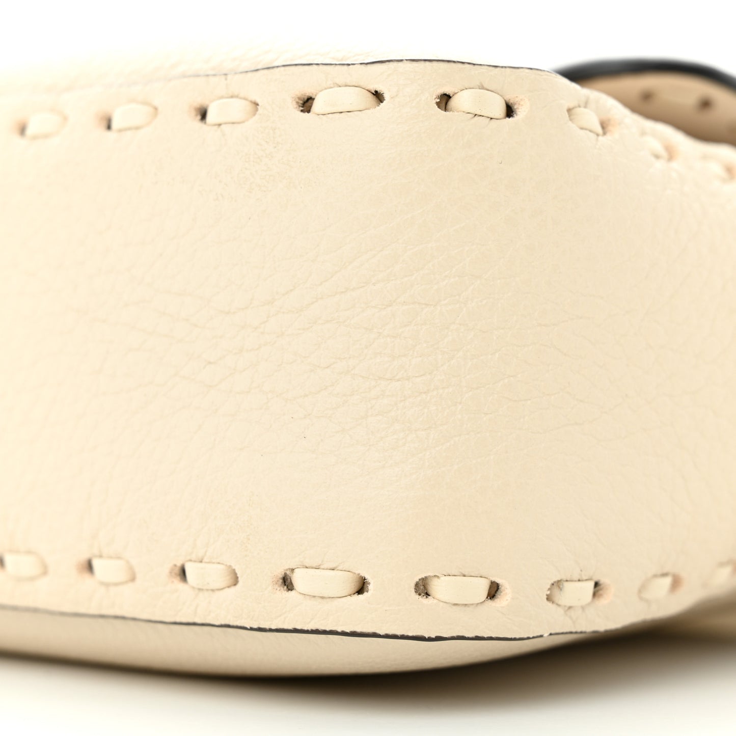 Cuoio Roma Sellerissima Nappa Sintetica Tape Stitch Baguette Latte